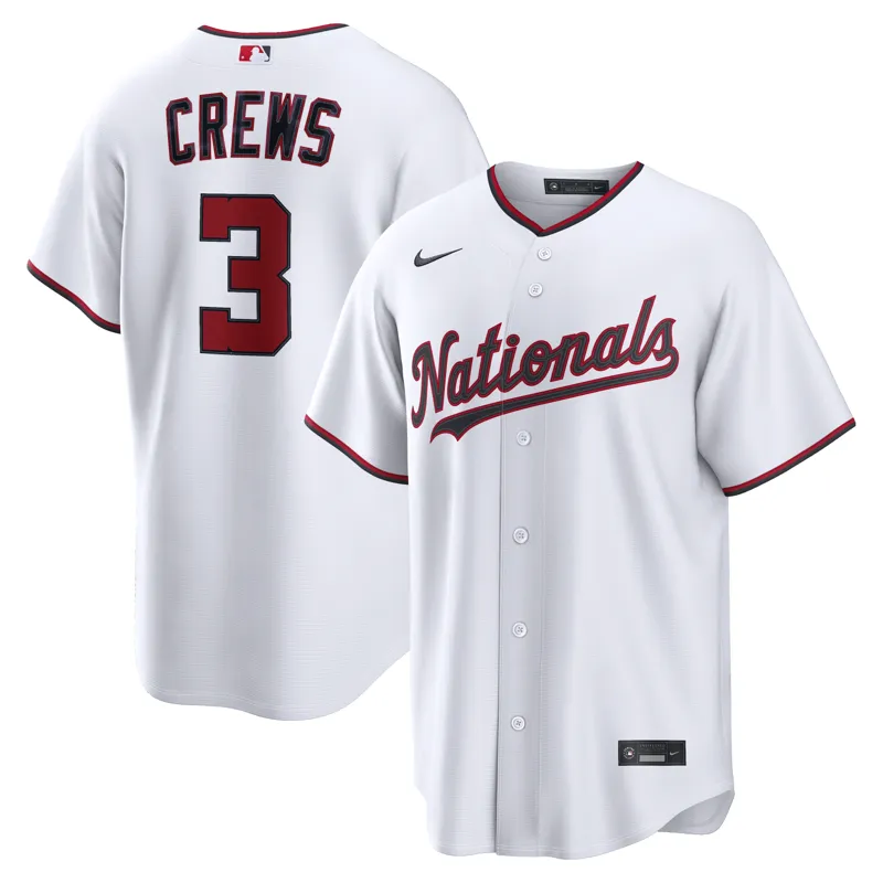 Washington Nationals Jersey Dylan Crews White Home Jersey