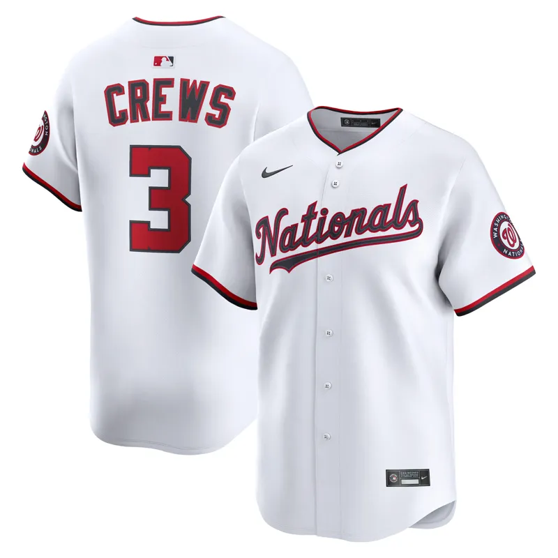 Washington Nationals Jersey Dylan Crews White Home Limited Player Jersey