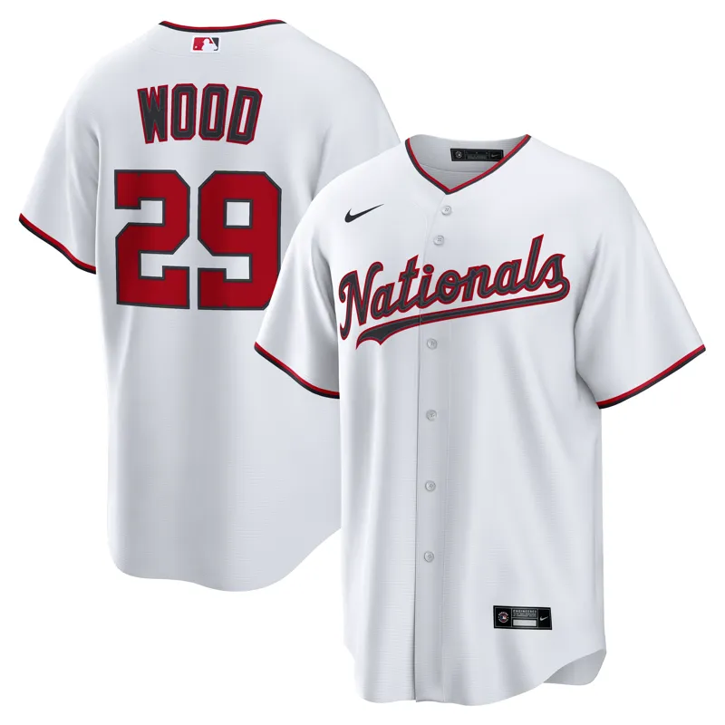 Washington Nationals Jersey James Wood Navy Alternate Limited Player Jersey - Image 3