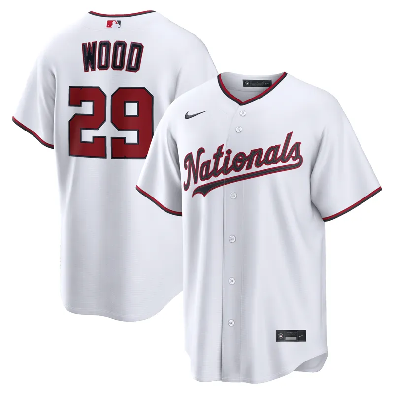 Washington Nationals Jersey James Wood Navy Alternate Limited Player Jersey - Image 2