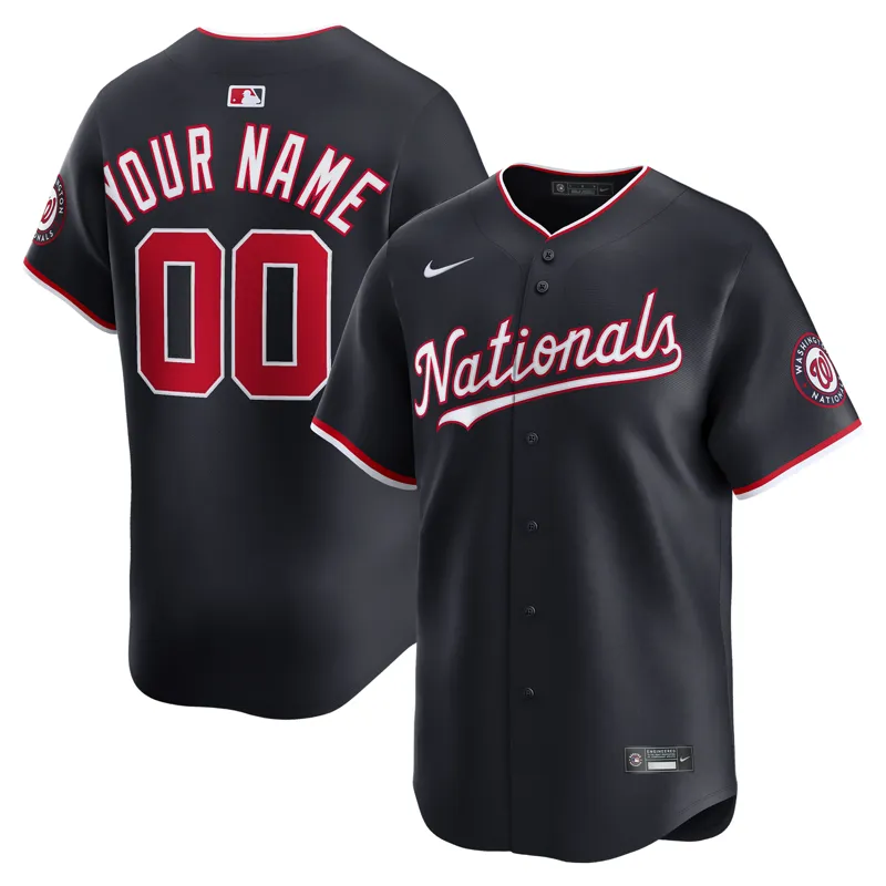 Washington Nationals Jersey Navy Alternate Limited Custom Jersey