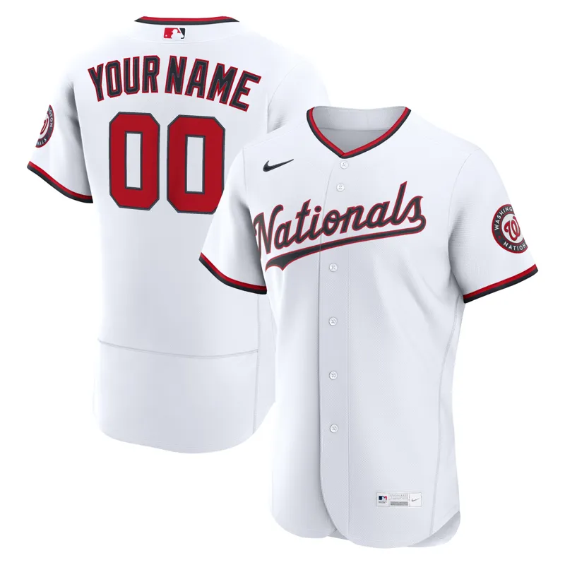 Washington Nationals Jersey White Home Custom Jersey