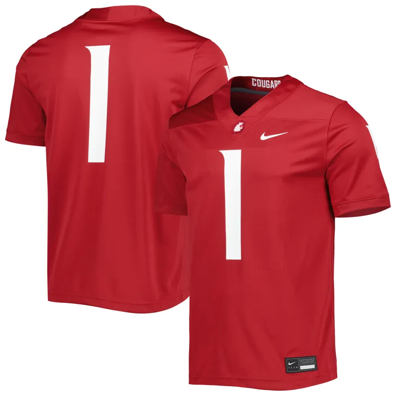 Washington State Cougars Jersey #1 Charcoal Untouchable Jersey - Image 4