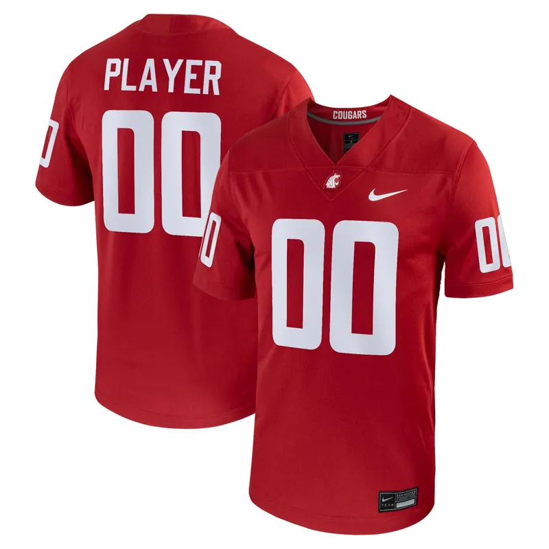 Washington State Cougars Jersey Crimson Custom Game Jersey - Image 3
