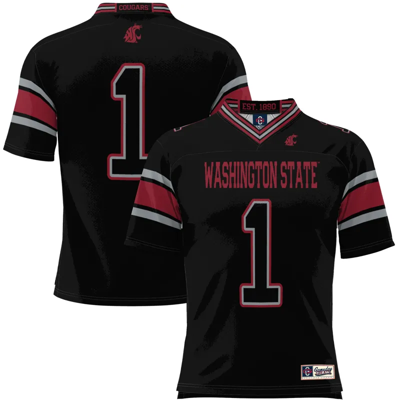Washington State Cougars Jersey Crimson Custom Game Jersey - Image 4