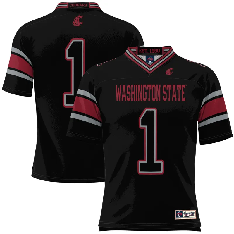 Washington State Cougars Jersey Gameday Greats #1 Black Jersey