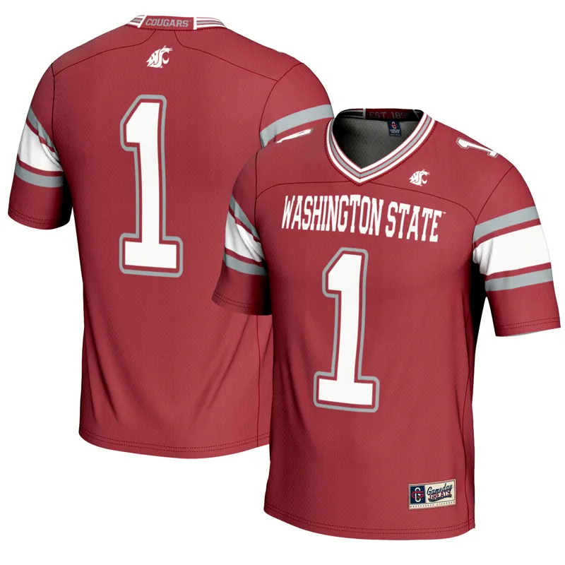 Washington State Cougars Jersey Gameday Greats #1 Black Lightweight Jersey - Image 4