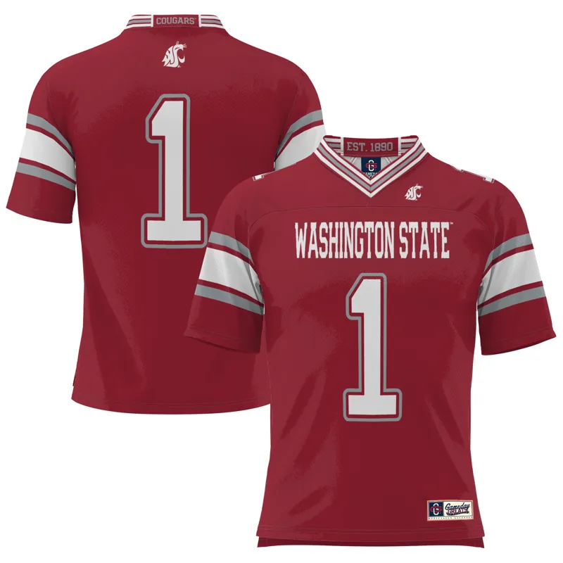 Washington State Cougars Jersey Gameday Greats #1 Black Lightweight Jersey - Image 2