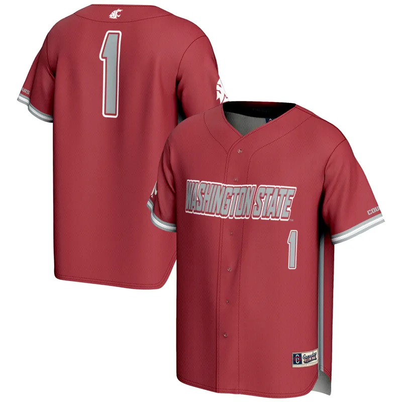 Washington State Cougars Jersey Gameday Greats #1 Crimson Lightweight Collegiate Jersey - Image 5