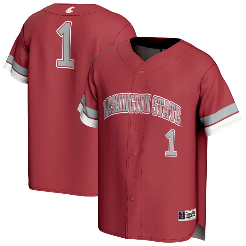 Washington State Cougars Jersey Gameday Greats #1 Crimson Lightweight Collegiate Jersey - Image 5