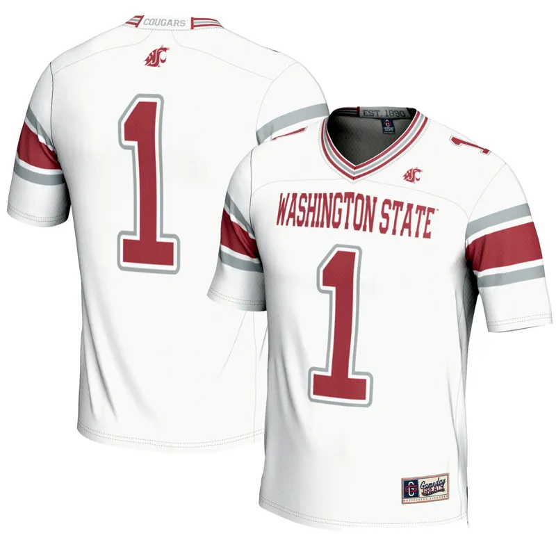 Washington State Cougars Jersey Gameday Greats #1 White Endzone Jersey - Image 2