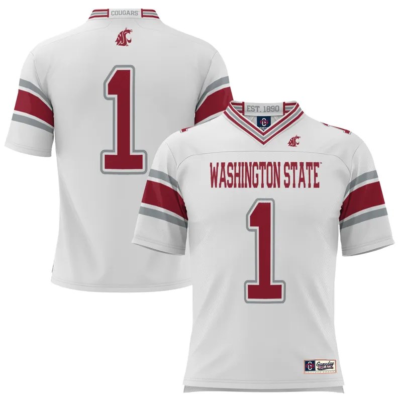 Washington State Cougars Jersey Gameday Greats #1 White Endzone Jersey