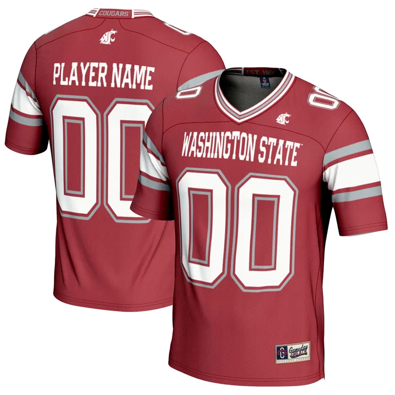 Washington State Cougars Jersey Gameday Greats Crimson Lightweight Pick A Player Jersey - Image 4