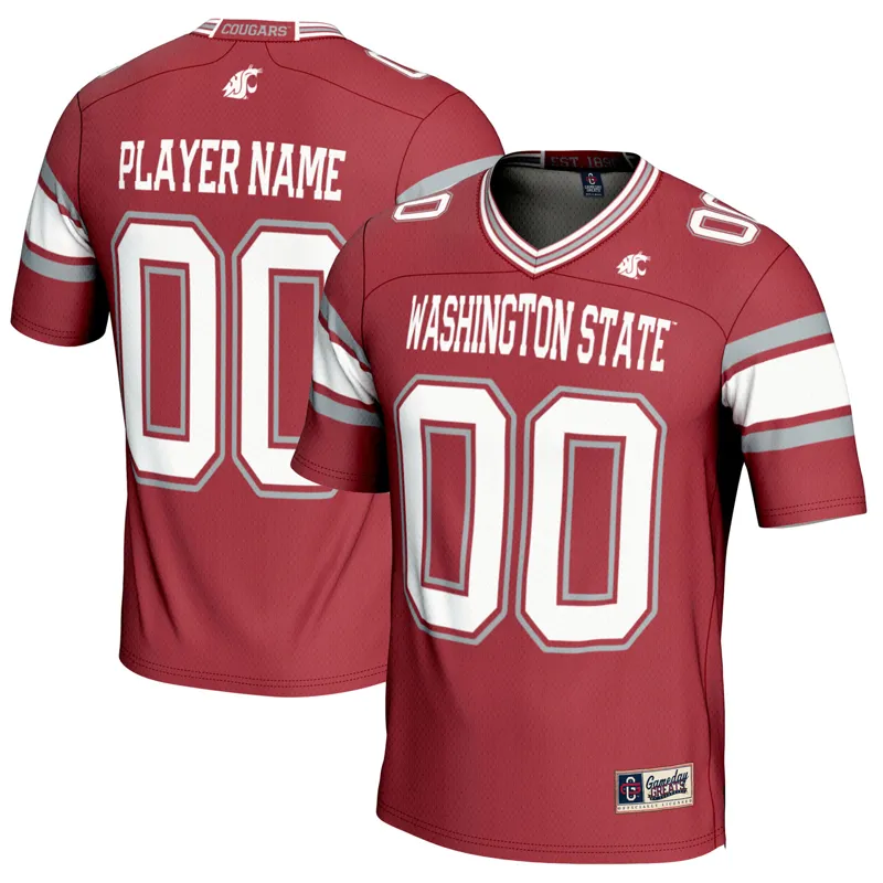 Washington State Cougars Jersey Gameday Greats Crimson Lightweight Pick A Player Jersey - Image 3