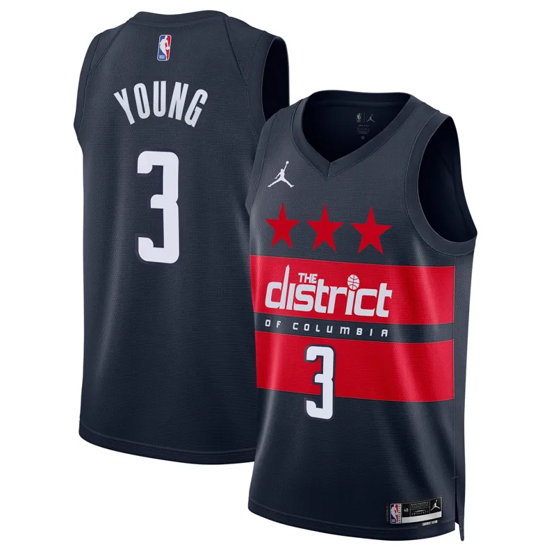 Washington Wizards Jersey Jordan Brand Navy 2024-25 Custom Swingman Statement Edition Jersey - Image 2