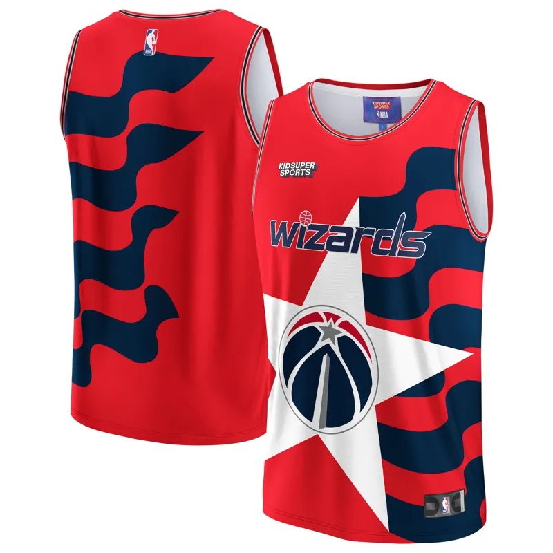 Washington Wizards Jersey Navy Fast Break Custom Statement Edition Jersey - Image 3