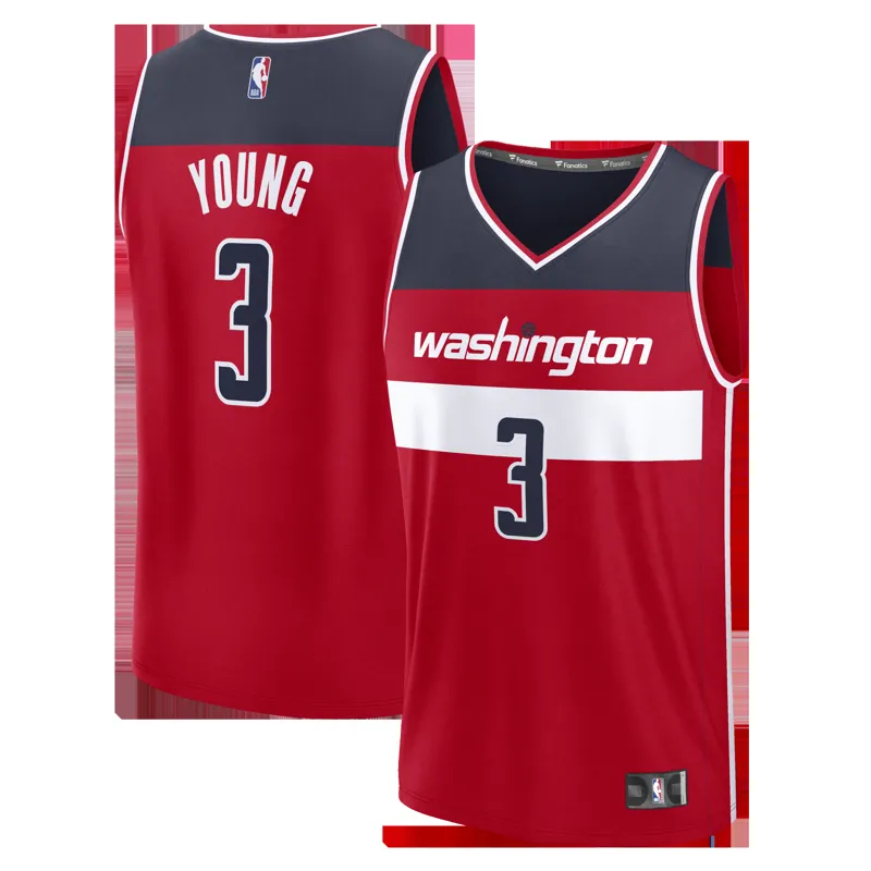 Washington Wizards Jersey Trae Young Red Fast Break Icon Edition Jersey