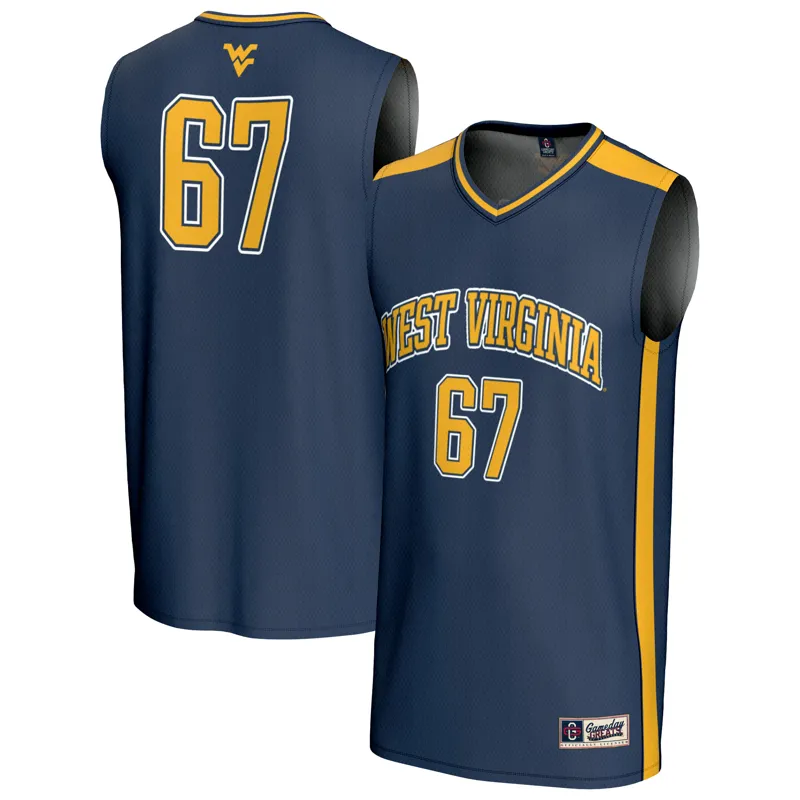West Virginia Mountaineers Jersey Gameday Greats #67 Navy Lightweight Jersey