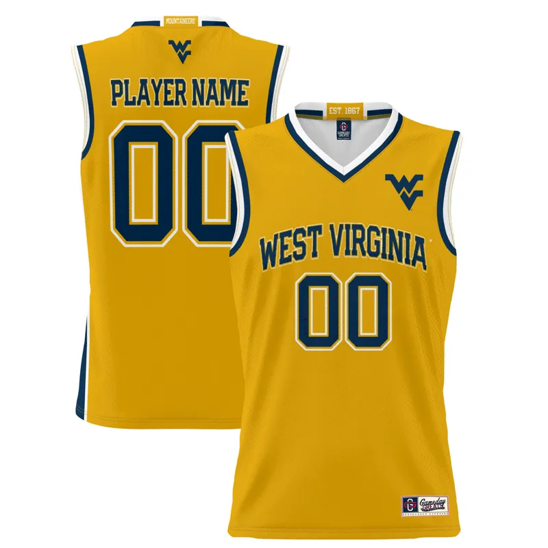 West Virginia Mountaineers Jersey Gameday Greats Gold Lightweight Pick A Player Jersey