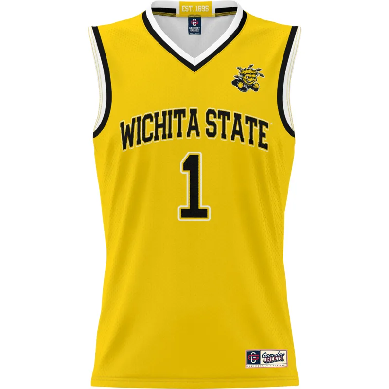Wichita State Shockers Jersey Gameday Greats White #1 Jersey - Image 4