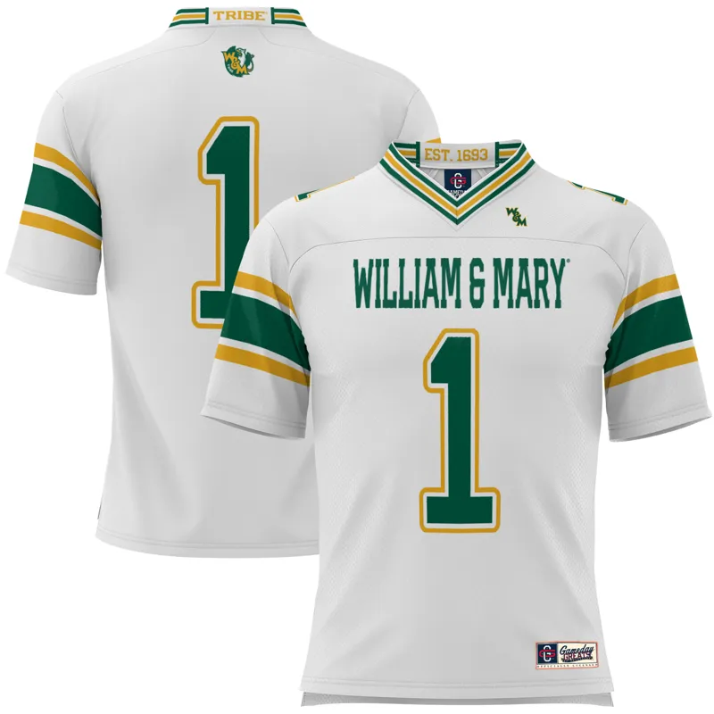 William & Mary Tribe Jersey Gameday Greats #1 White Jersey