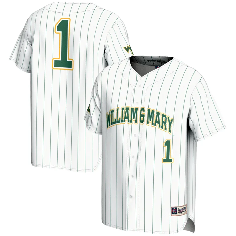William & Mary Tribe Jersey Gameday Greats #1 White Lightweight Jersey - Image 5