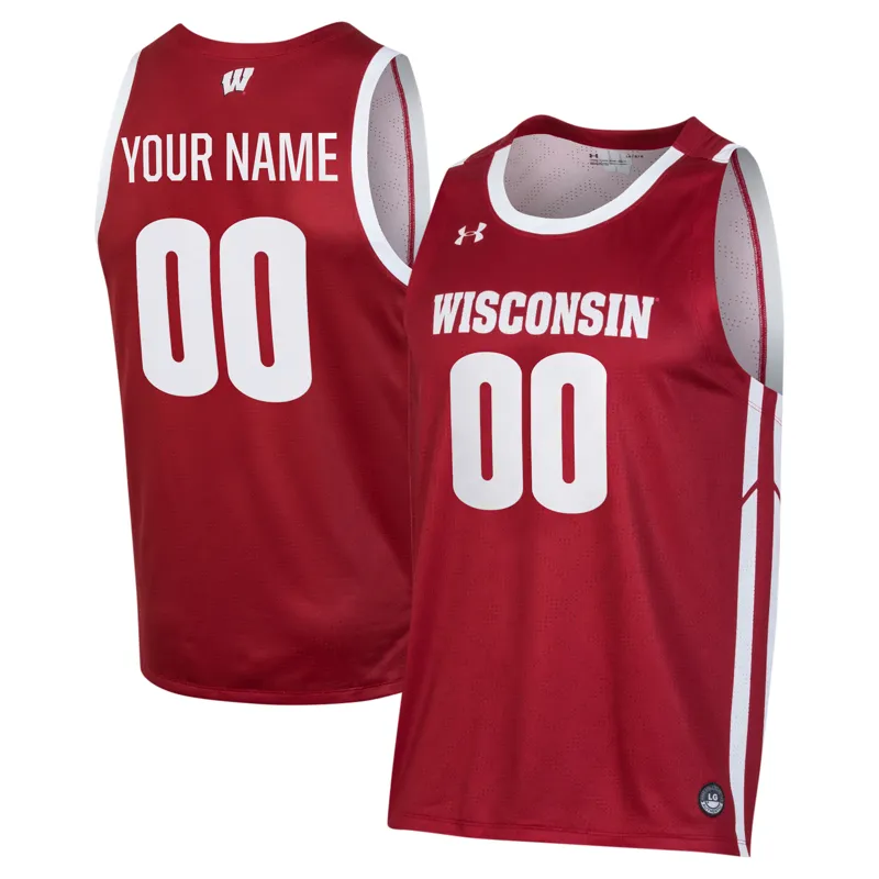 Wisconsin Badgers Jersey Under Armour Red Custom Alternate Jersey
