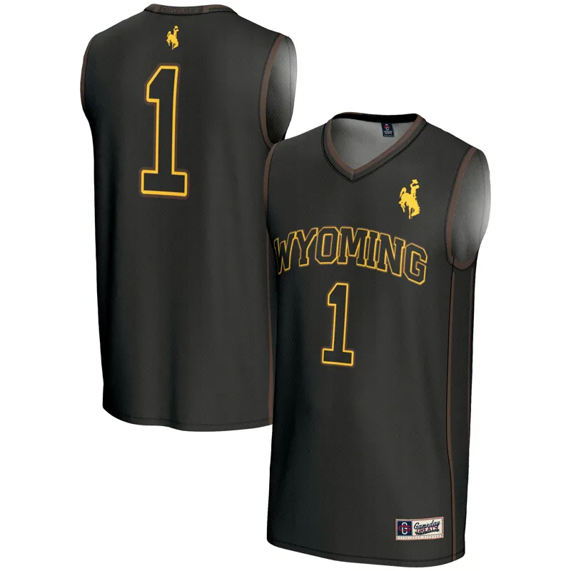Wyoming Cowboys Jersey Gameday Greats #1 Black Lightweight Jersey - Image 3