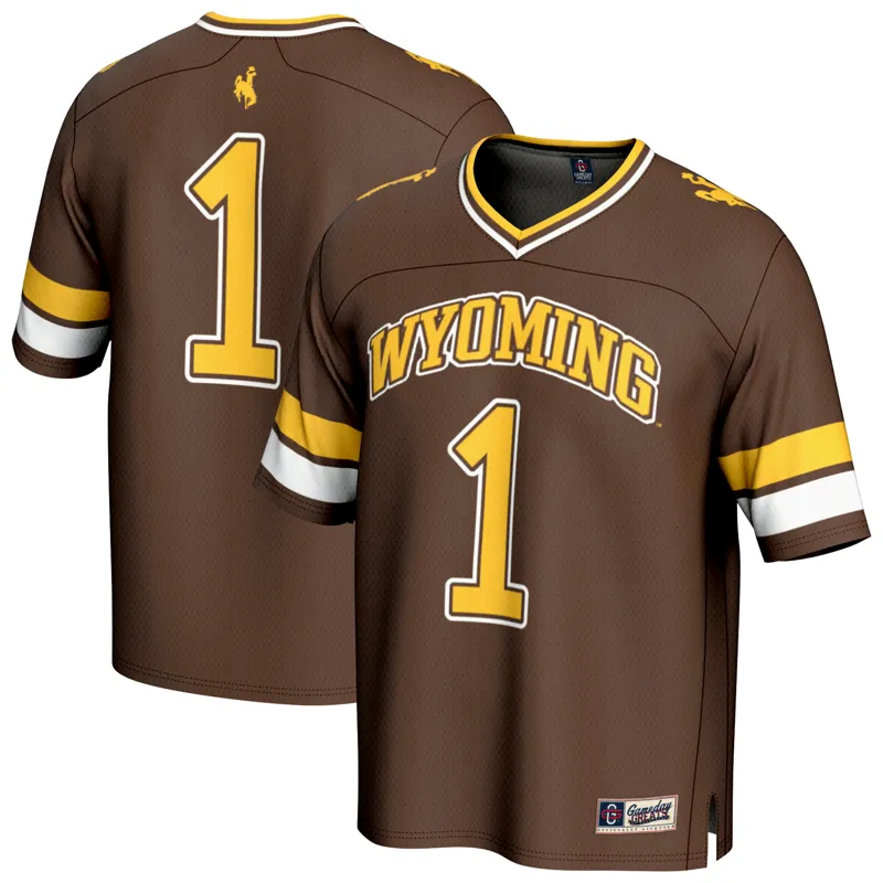 Wyoming Cowboys Jersey Gameday Greats #1 Brown Collegiate Jersey