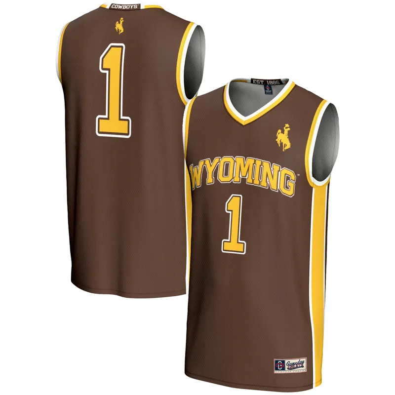 Wyoming Cowboys Jersey Gameday Greats #1 Brown Lightweight Jersey - Image 3