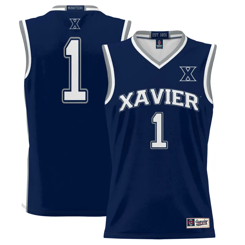 Xavier Musketeers Jersey Gameday Greats #1 Navy Lightweight Jersey - Image 2