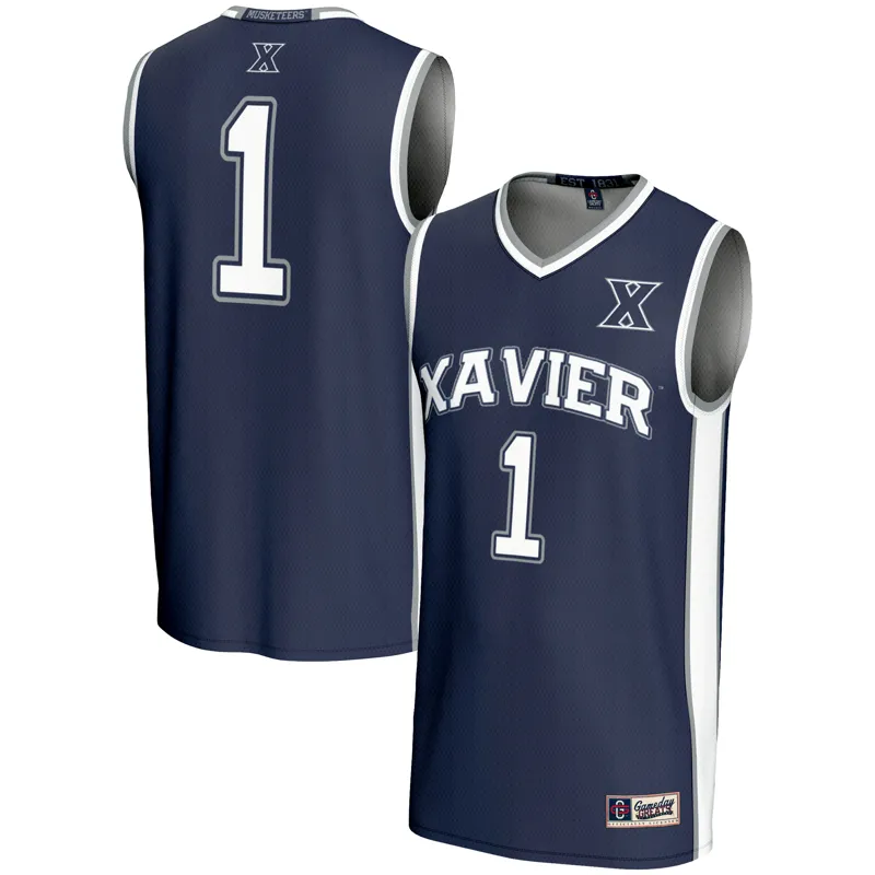 Xavier Musketeers Jersey Gameday Greats #1 Navy Lightweight Jersey
