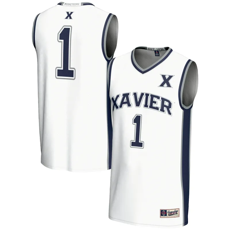 Xavier Musketeers Jersey Gameday Greats #1 White Lightweight Jersey